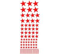 Assortiment de 122 Gommettes autocollantes en forme d'étoiles - Rouge, Assortiment