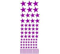 Assortiment de 122 Gommettes autocollantes en forme d'étoiles - Violet, Assortiment