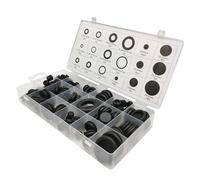 Assortiment de 125 pièces en caoutchouc pour jeunes - 18 tailles - Noir - Tambour - Conducteurs électriques - Joints d'étanchéité - Kit sanitaire