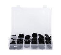 Assortiment de 130 bagues d'étanchéité en caoutchouc avec œillets, kit de protection de câbles métalliques, œillets anti-usure pour projets de bricolage, comprend 6 à 50 mm / 0,2