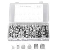 Assortiment de 130 inserts filetés, kit d’écrous moletés en acier inoxydable comprenant 4 types pour la réparation de véhicules et de machines, inserts filetés antirouille pour le