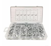 Assortiment de 150 pièces de fixation papillon avec 16 tailles M5 M6 M8, écrous papillon en métal dans un étui refermable pour une installation et un rangement sans outils
