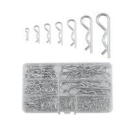 Assortiment de 168 goupilles R - Goupilles de sécurité galvanisées - 7 tailles - Goupilles à ressort (M1/M1.2/M1.5/M1.8/M2/M2.5/M3) pour automobile, moteur, fixation et réparation de vélo