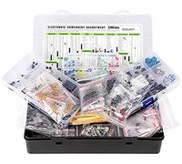 Assortiment de 2 200 composants électroniques - condensateurs, résistances, transistors, inducteurs, diodes, potentiomètres, circuit intégré, LED, photorésistance, circuit imprimé