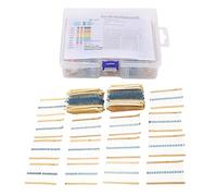 Assortiment de 2 600 résistances à couche métallique, 130 valeurs, 0,25 W, 1 Ω, 10 MΩ, pour l'électronique et le bricolage