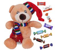 Assortiment de 20 chocolats et son Ourson : Célébrations, Milka, Kinder Schokobons et Mini Bueno, Daim | Un cadeau Original pour gâter les Gourmands à Noël