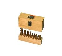 Assortiment de 20 fraises HSS TiN D. 3 à 20 mm