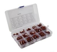 Assortiment de 225 joints toriques en silicone résistants à la chaleur | Résistant à la chaleur jusqu'à 200 °C, résistant au froid jusqu'à -30 °C, duromètre 50 A, effet d'étanchéité durable
