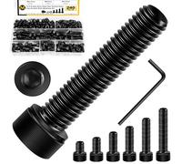 Assortiment de 240 écrous et boulons M6, vis M6 x 8/10/12/16/20/25/30 mm, alliage d'acier de qualité 12.9, assortiment de vis métriques, écrous et boulons, rondelles pour vis, écrous et boulons