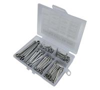 Assortiment de 260 goupilles fendues en acier inoxydable M1-M5 dont 1 x 16, 2 x 20, 2,5 x 25, 3 x 30, 4 x 35, 5 x 50 pour machines automobiles et agricoles