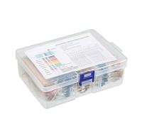 Assortiment de 2600 résistances, 130 valeurs, ensemble de résistances à film métallique, 0,25 W, résistances à film métallique pour projets électroniques
