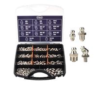 Assortiment de 270 de graisse galvanisés industriels Zerk Kit de raccords de lubrification robustes et polyvalents, fiables pour l'agriculture, les machines, les vélos, l'entretien mécanique