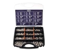 Assortiment de 270 raccords galvanisés, accessoires de lubrification mécanique robuste, ensemble industriel polyvalent pour machines agricoles, vélos, camions et équipements