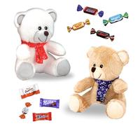 Assortiment de 2x20 Mini-Chocolats Célébrations, Milka, Kinder Schokobons et Mini Bueno, Daim accompagnés de leurs Oursons | Cadeaux prêts à Offrir