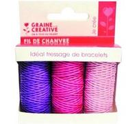 Bobines de fil de chanvre - Amour - 1 mm x 20 m - 3 pcs