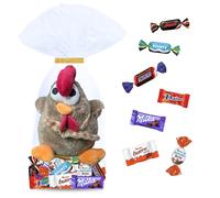 Assortiment de 30 Chocolats de Pâques et sa Poule Brune : Kinder, Célébrations, Milka, Daim | Idéal à Offrir, Cacher ou comme Décoration de Pâques