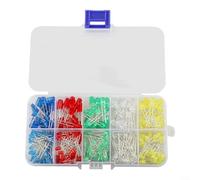 Assortiment de 300 diodes LED multicolores 3 V 3 mm 5 mm Haute luminosité Longue durée de vie pour éclairage et projets électroniques 5 couleurs Économie d'énergie