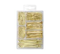 Assortiment de 350 clous à tête ronde - 5 tailles - Petite fixation en fer avec boîte de rangement - Clous durables pour accrocher des photos