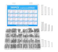 Assortiment de 390 ressorts de compression, 24 tailles, mini ressorts d'extension en acier inoxydable, petit assortiment de ressorts, bobine de pression mécanique de rechange pour bricolage