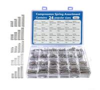 Assortiment de 390 ressorts de compression en acier inoxydable 304 avec boîte de rangement, résistant à la rouille pour mini ressorts métalliques pour réparation de bricolage, électronique, jouets