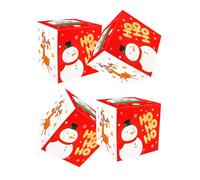 Assortiment de 4 boîtes décoratives pour fête de bureau