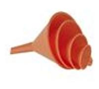 Assortiment de 4 entonnoirs polyéthylène 50 à 120mm - PRESSOL - 02 360 Orange G