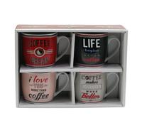 Assortiment de 4 Mugs - Coffee Time