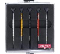 Assortiment de 5 Tournevis d'horloger avec roulement à billes - MSA01.020-A - (0.60, 0.80, 1.00, 1.20, 1.40 mm) - Avec corps en Aluminium - Swiss Made