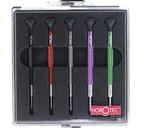Assortiment de 5 Tournevis d'horloger MSA01.020-B - (1.00, 1.20, 1.40, 1.60 ET 2.00 mm) - Avec corps en Aluminium - Swiss Made