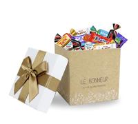 Assortiment de 50 Bonbons au chocolat Milka, Daim, Célébrations,Kinder dans une Jolie Boite " le Bonheur tout simplement" | Cadeau pour un Anniversaire, la Saint-Valentin, la Fête des Grands-Mères