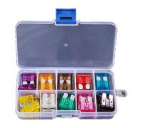 Assortiment de 50 fusibles de rechange pour voiture et camion 3/5/7,5/10/15/20/25/30/35/40 A