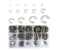 Assortiment de 510 colliers de serrage en acier inoxydable - Assortiment de 14 types de clips de fixation (1,5/2/2,5/3/3,5/4/5/6/7/8/9/10/12/15 mm) pour fixation intérieure et extérieure