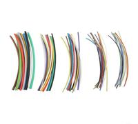 Assortiment de 55 gaines thermorétractables en polyoléfine avec rapport de rétrécissement de 2 à 1 pour isolation de câble électrique et réparation de dommages