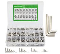 Assortiment de 560 boulons à tête hexagonale M3 M4 M5 M6 304 en acier inoxydable avec vis hexagonales