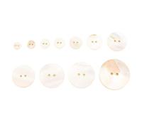 Assortiment de 6 boutons coquillage de 8 mm à 30 mm (6# blanc cassé, 13 mm)