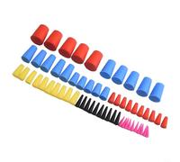 Assortiment de 60 cônes en silicone conçus pour empêcher la pénétration de la peinture pendant les processus de revêtement en poudre