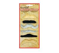 Henbrandt Lot de 6 fausses moustaches assorties
