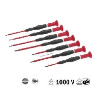 Assortiment de 7 tournevis de précision Plat/Phillips - CIMCO 112050