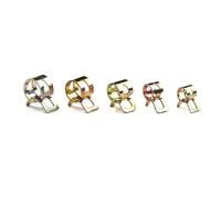 Assortiment de 75 colliers de serrage à ressort 6-10 mm, pinces for tuyaux d'eau et de gaz, plaqué zinc, outils métalliques