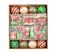 Assortiment de 78 boules de Noël pour décorer les arbres et créer une atmosphère festive à la maison ou lors d'événements