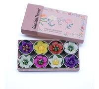 Assortiment de 8 bougies chauffe-plat parfumées à la main avec huile essentielle de néroli dans une boîte cadeau botanique