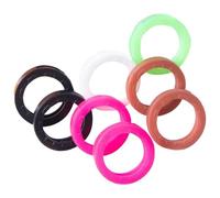 Assortiment de 8 capuchons assortis pour une gestion facile avec des couleurs et des formes amusantes en silicone, Circulaire, taille unique