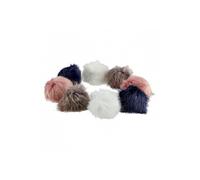 Assortiment de 8 POMPONS fausse fourrure diam. 120 mm - Prym(...) - 0090 Multicolore 0090 Multicolore G