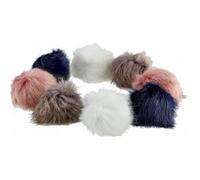 Assortiment de 8 POMPONS fausse fourrure diam. 120 mm - Prym(...) - 0090 Multicolore 0090 Multicolore G
