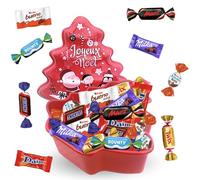 Assortiment de 80 chocolats de Noël dans un Joli Sapin Rouge | Friandises Célébrations, Milka, Daim, Kinder Schokobons et Mini Bueno à Offrir en Fin d'Année