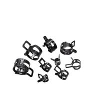 Assortiment de 80 colliers de serrage à ressort en silicone for tuyau d'aspiration, collier de serrage à air basse pression de 7 à 18 mm (noir)