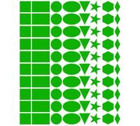 Assortiment de 80 gommettes autocollante de formes géométriques - Vert, Assortiment