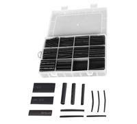 Assortiment de 900 gaines thermorétractables noires pour câbles - Rapport 2:1 - Isolation électrique