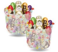 Assortiment de 900g de Chocolats de Pâques | 2 Boxes garnies de 70 confiseries : KINDER Schokobons, Moulage Lapin, Figurines et Œufs | Idéal à Offrir, Cacher ou comme Décoration de Pâques