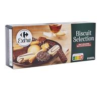 Assortiment de biscuits fins aux trois chocolats, 6 variétés gourmandes, boîte 200 g à partager ou pour la pause sucrée - Lot de 4